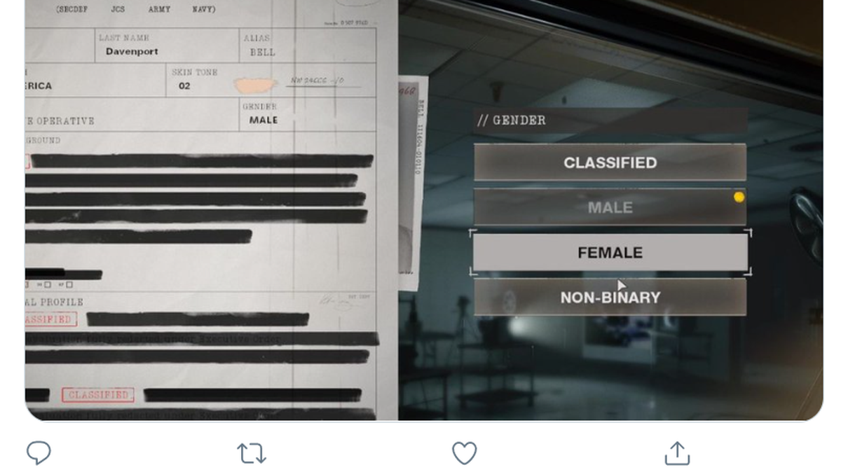 ‘Call of Duty: Cold War’ allows players to create characters with non-binary gender identity.