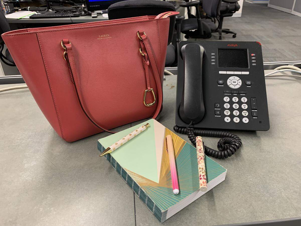 Purses, pens, phones and keyboards can be germ-ridden and lead to the spread of flu in offices.