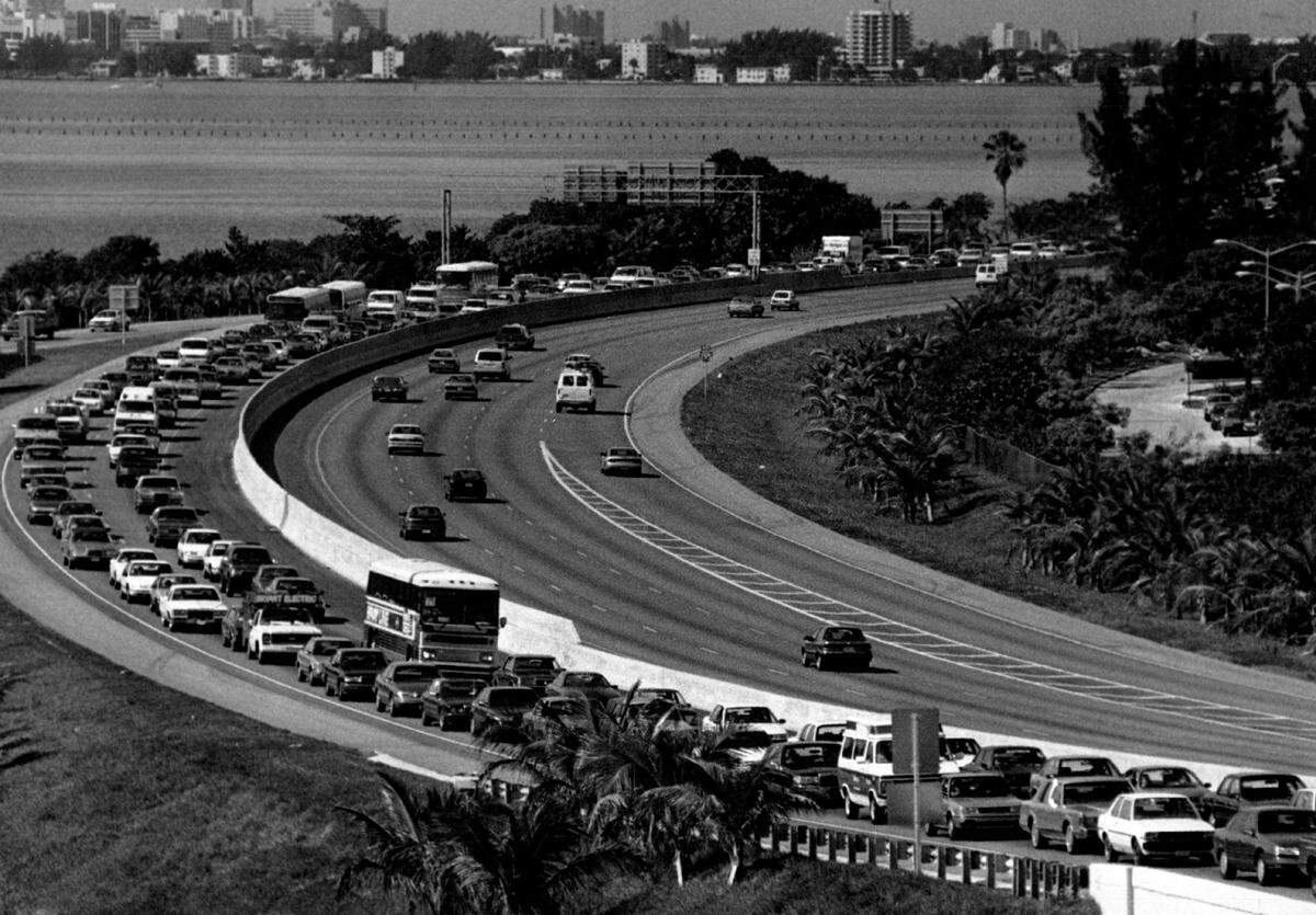 In 1992, backups on the Tuttle from construction and boat show traffic.
