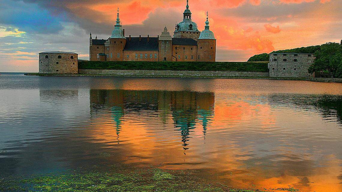 Archaeologists unearthed two unusual artifacts — a ring and an amulet — while exploring medieval ruins in Kalmar, Sweden. This photo shows the city’s ancient castle, known as Kalmar Castle.