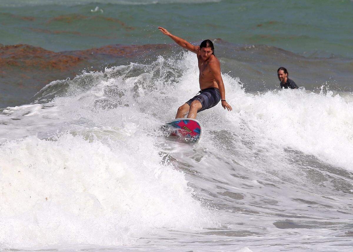 Hurricane Erin could bring big waves to east coast beaches, like this rough surf off Fort Lauderdale beach as Hurricane Isaias approached in 2020.