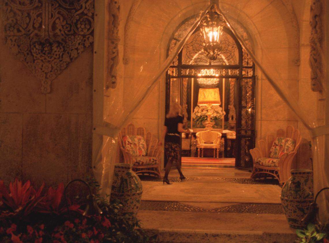 An interior view of the opulent Club Mar-a-Lago on Palm Beach