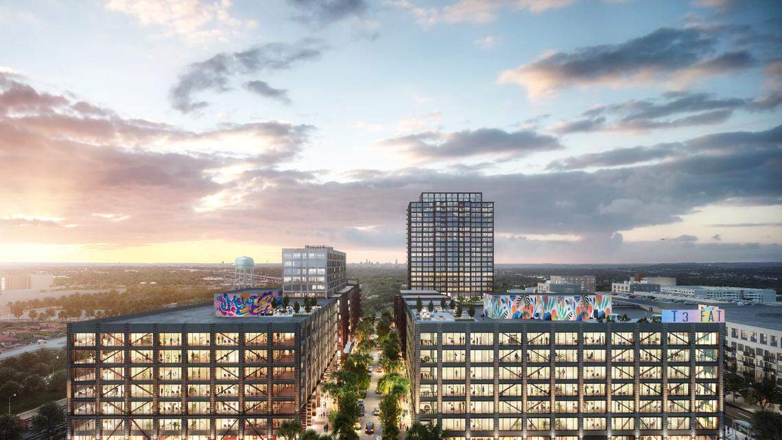 The FAT Village development will consist of 200,000 square feet of office space, 850 residential units across three towers, a parking garage with 1,200 spots, and over 80,000 square feet of space for restaurants, shopping, entertainment, art studios and galleries.