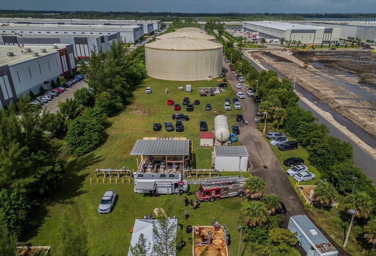 View of the site where a new 911 communications tower will be erected at the site of Hialeah Reverse Osmosis Water Treatment Plant in Hialeah Heights, on Wednesday, Sept. 4, 2024.