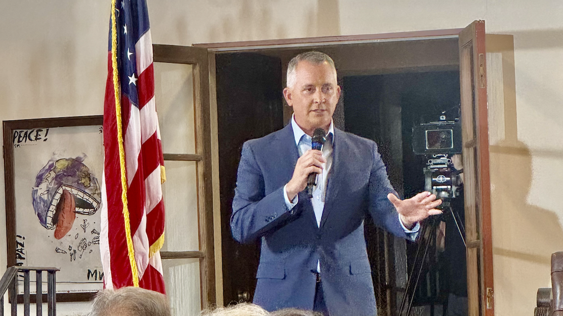 David Jolly, who is considering a run for Florida governor as a Democrat, spoke over the Memorial Day weekend at the Coral Gables Congregational United Church of Christ.