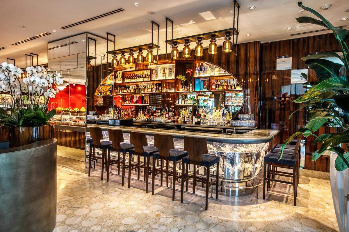 The bar at Novikov Miami is where the magic happens.