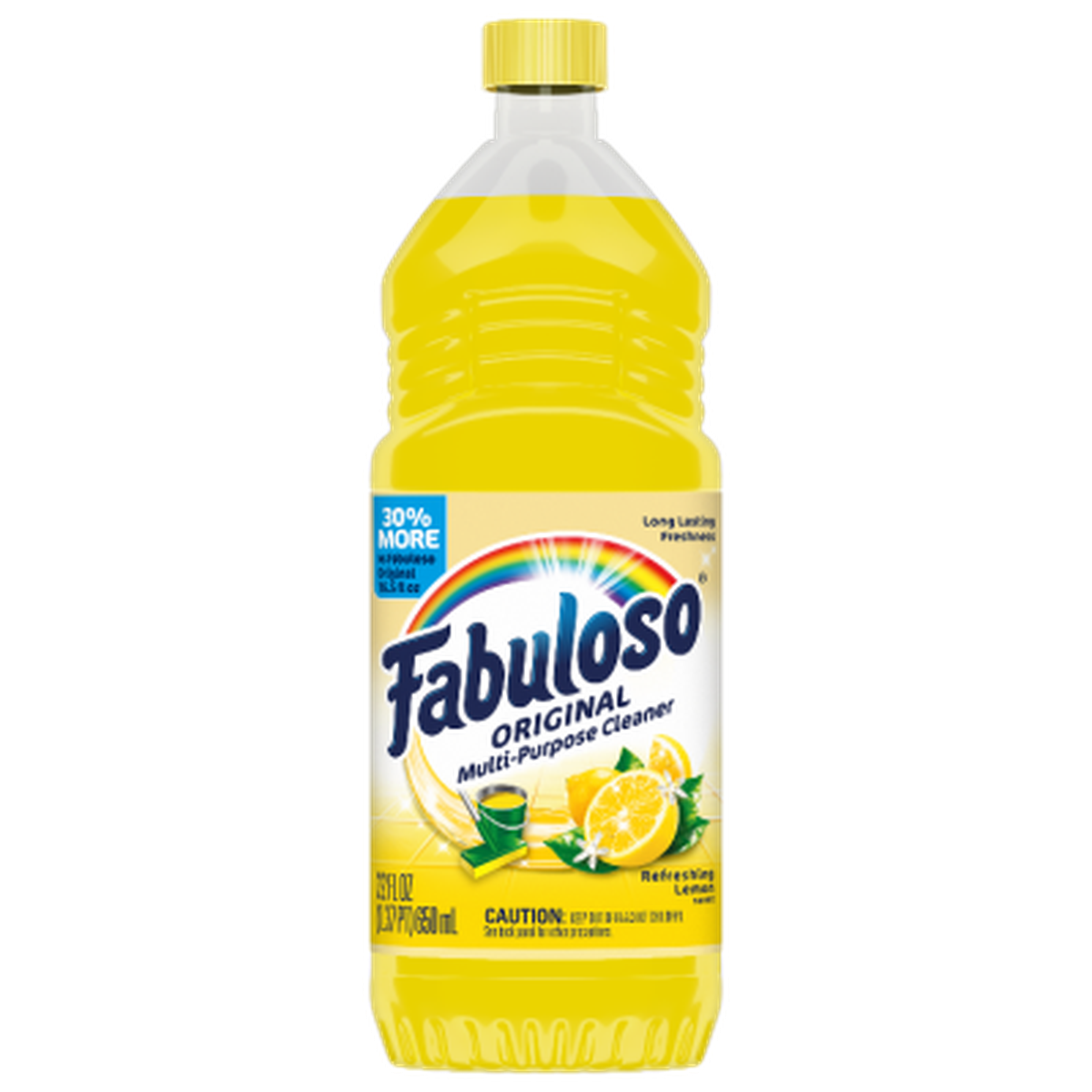 A 22-ounce bottle of Fabuloso Original Multi Purpose Cleaner Refreshing Lemon Scent
