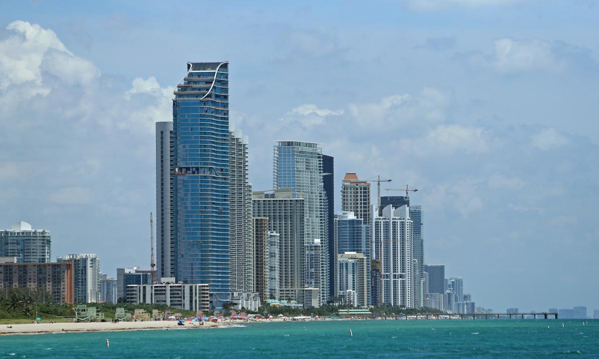 A view of the Sunny Isles Beach skyline on Tuesday, July 23, 2019.