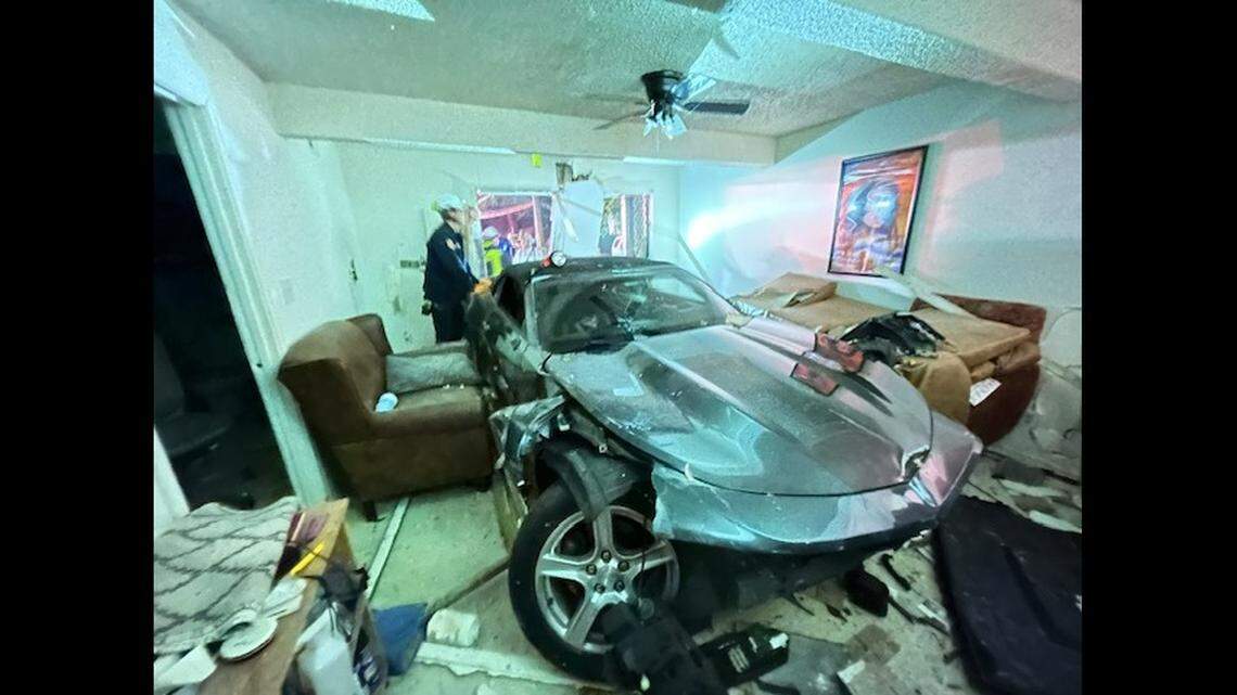 A Chevy Camaro drove through someone’s home in middle of the night, leaving one resident critically hurt, according to investigators in the Florida Panhandle.