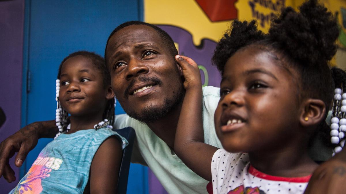MIAMI, FL -- FRIDAY, JUNE 14, 2019-- Lamott Croom, father of Lyric Croom and Londyn Croom is part of the Fatherhood Task Force of South Florida, an initiative to increase involvement in schools throughout Miami-Dade County by giving fathers and male role models more opportunities with children in their community. (Maria Alejandra Cardona / For the Miami Herald)