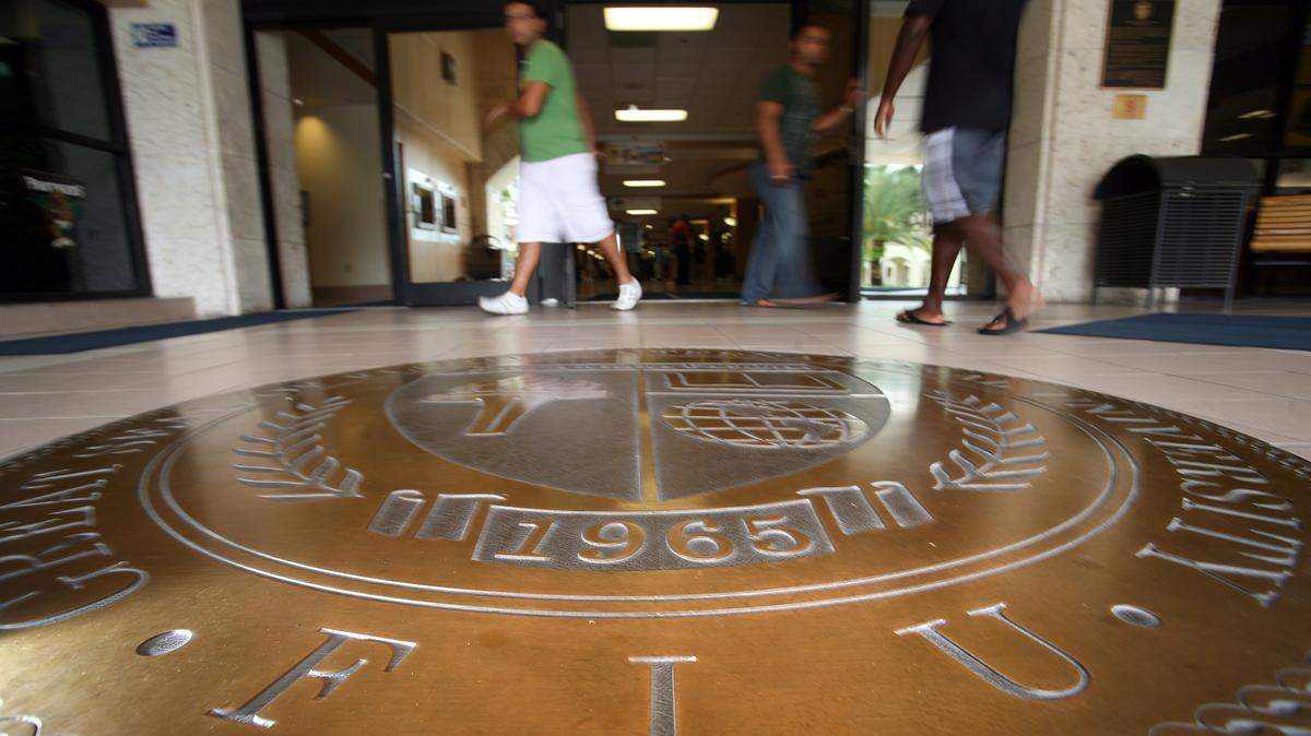 The entrance to the Modesto A. Maidique Campus at FIU, where the university is planning to build a center to pay tribute to Cuban history and its cultural heritage. The Mas family announced Wednesday it would donate $5 million to that project.