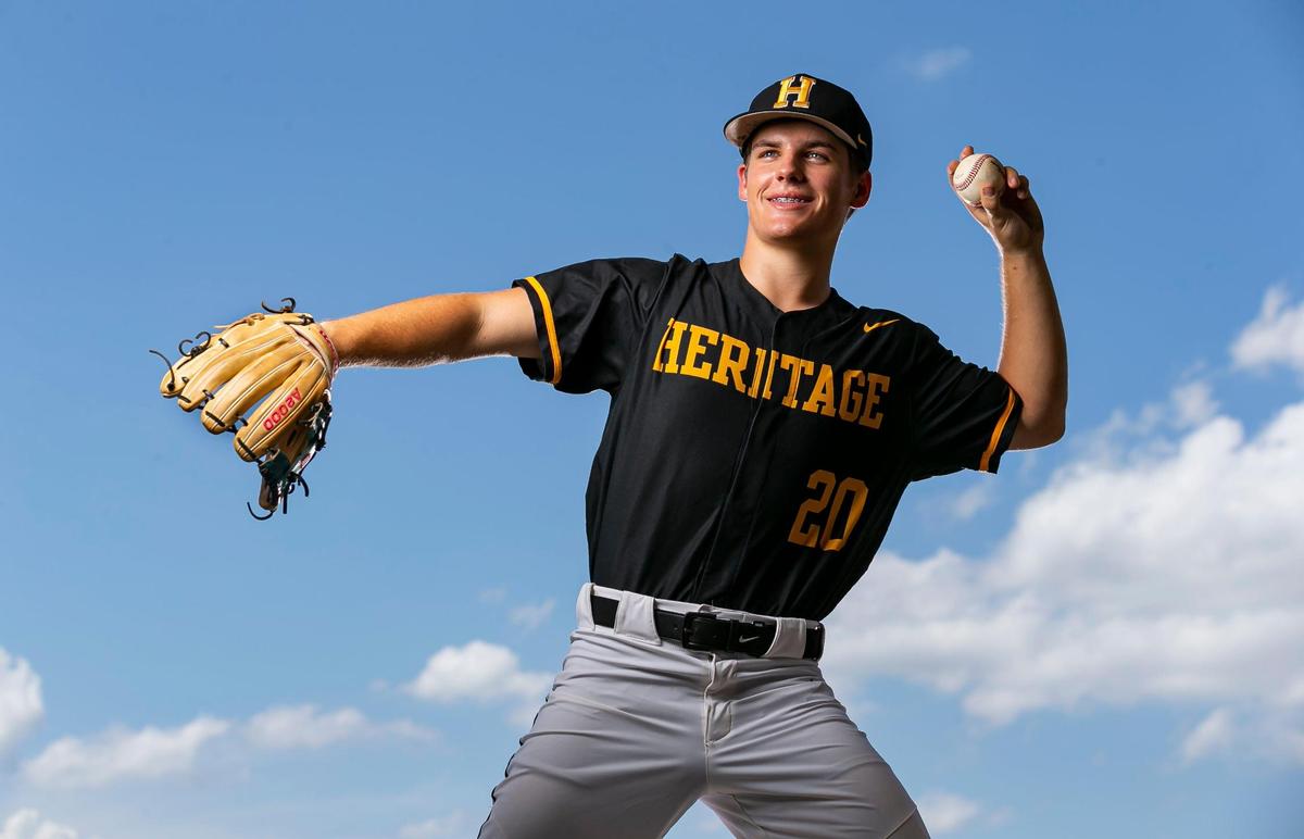 Broward Baseball Player of the Year Erik Blair, from American Heritage, is photographed at Brian Piccolo Park in Cooper City, Florida on Thursday, May 19, 2022.