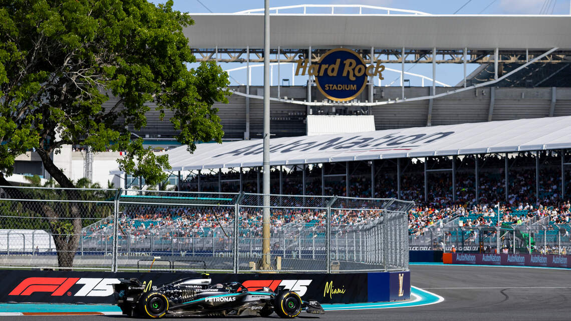 Scenes from the first on-track day of Formula 1 Miami Grand Prix weekend