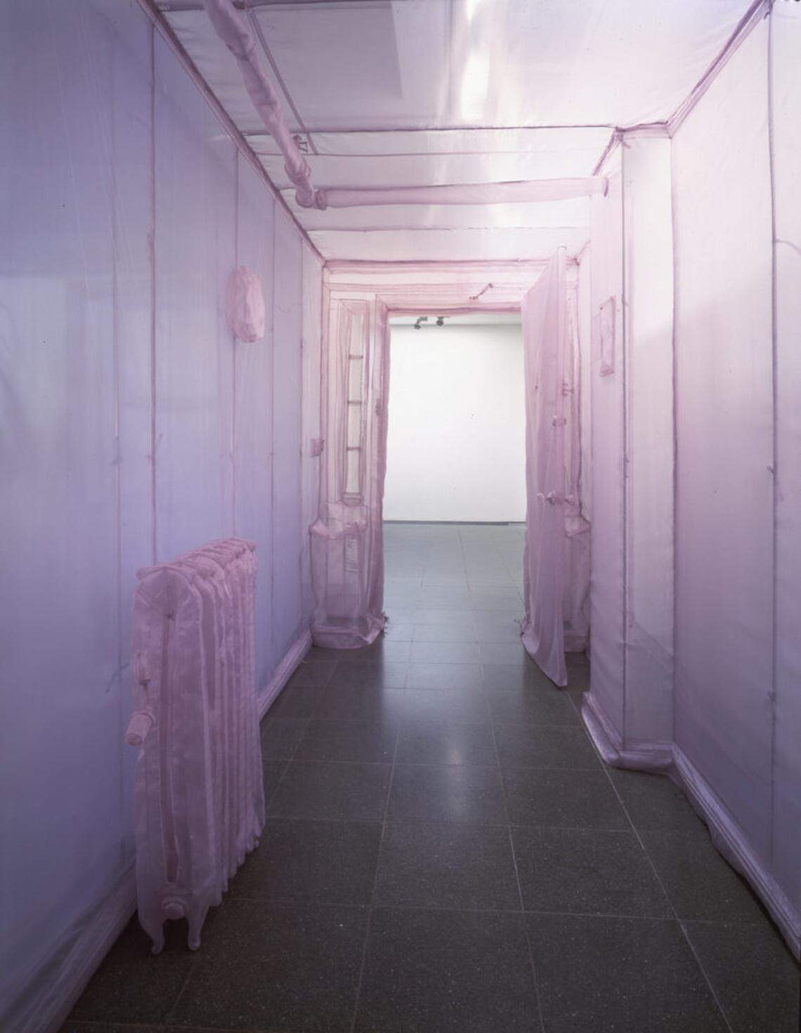 Do Ho Suh, “348 West 22nd St. Apt. A, NY, NY 10011 (corridor),” 2001. Translucent nylon.
