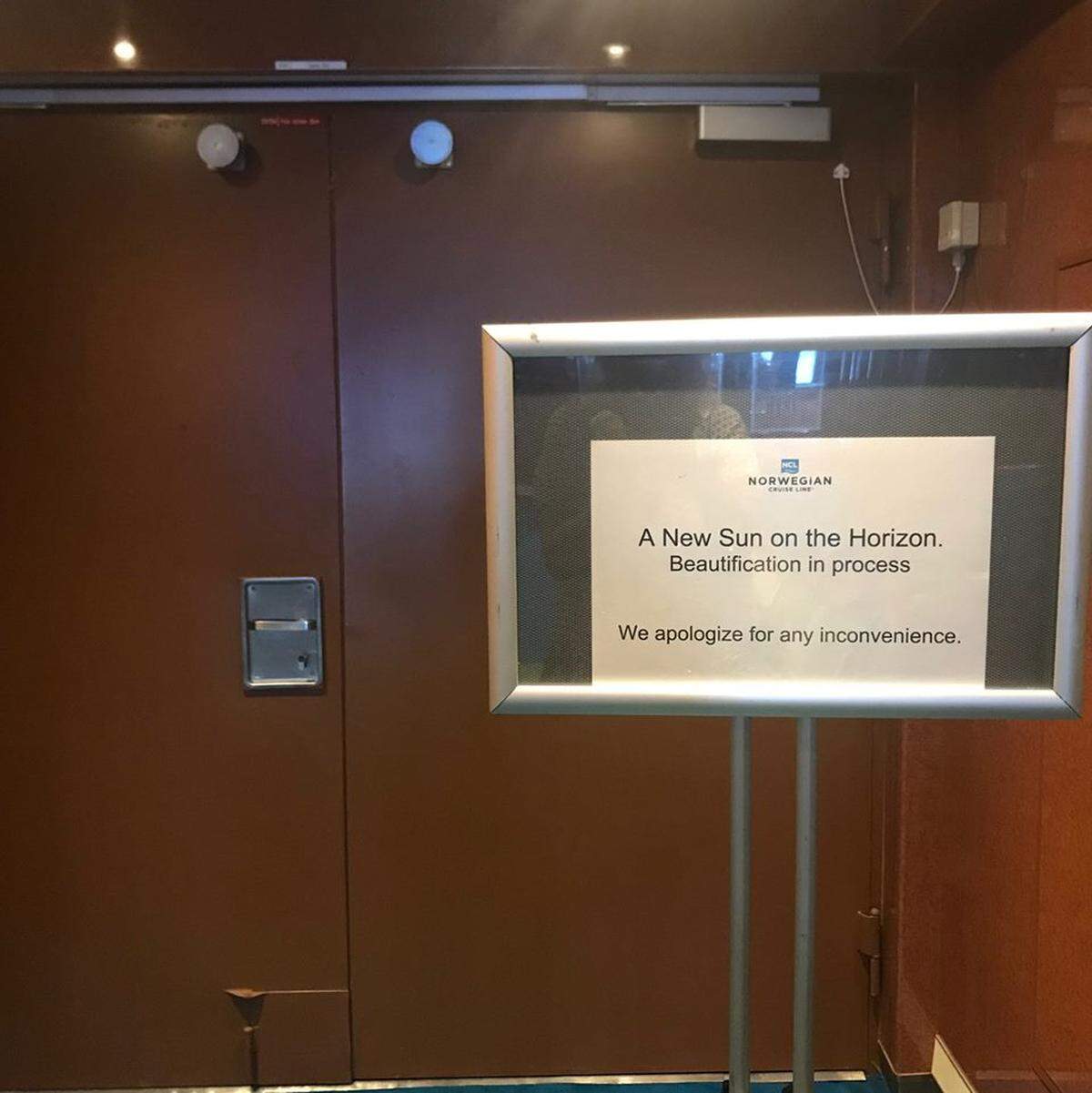 Norwegian has apologized for the inconvenience to guests caused by construction on the Norwegian Sun.
