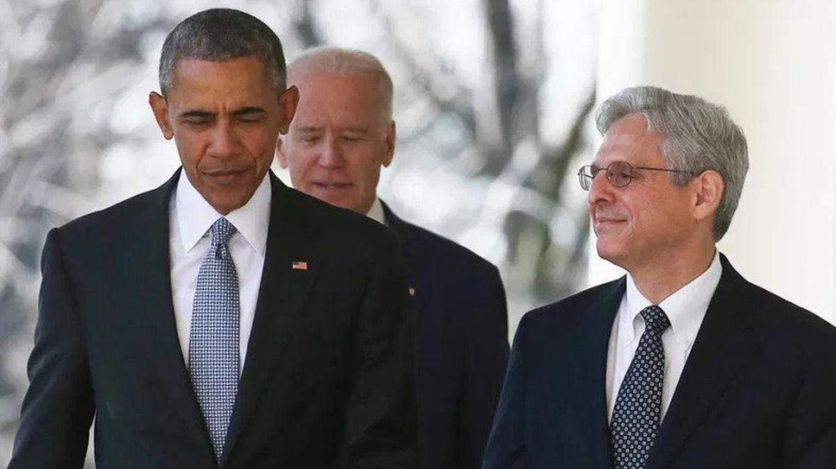 In 2016, President Obama’s Supreme Court nominee, Merrick Garland, right, never got a confirmation in the Senate.