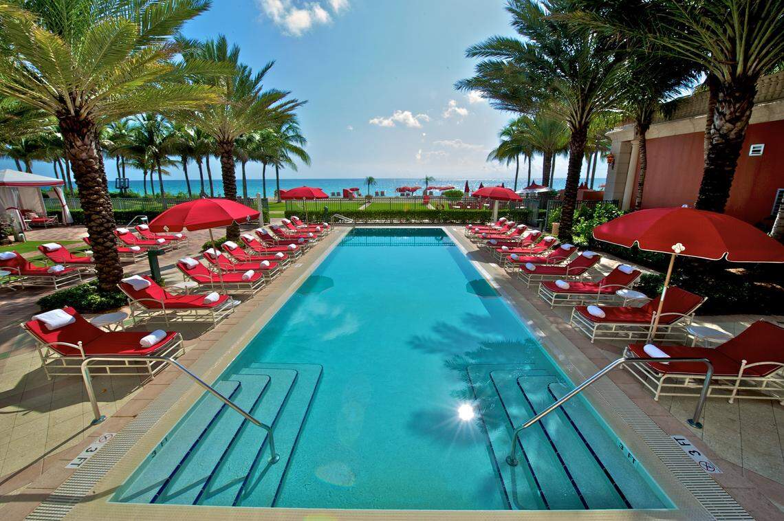 One of the pools at Acqualina Resort in Sunny Isles Beach.