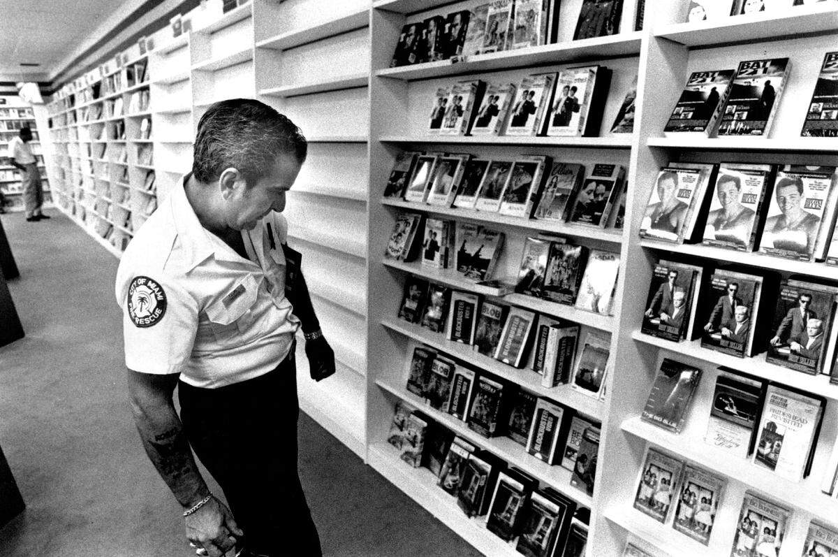 A customer at Blockbuster in South Florida.