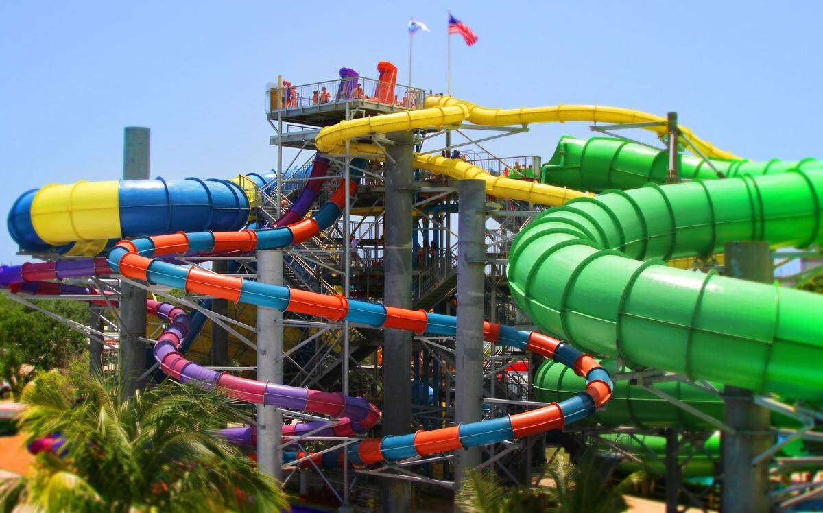 Palm Beach County’s Rapid Waters Park’s Brain Drain, seen here when it was new in 2016, features two single-rider slides.