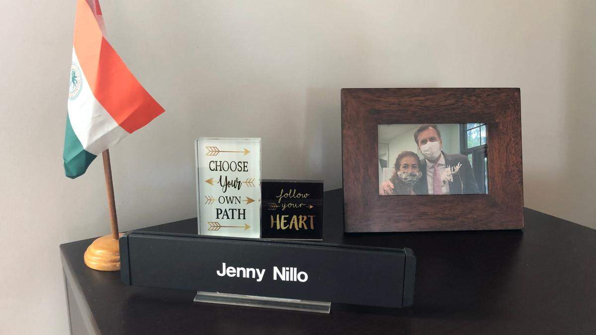 File photo of Jenny Nillo’s desk at the Omni CRA building.