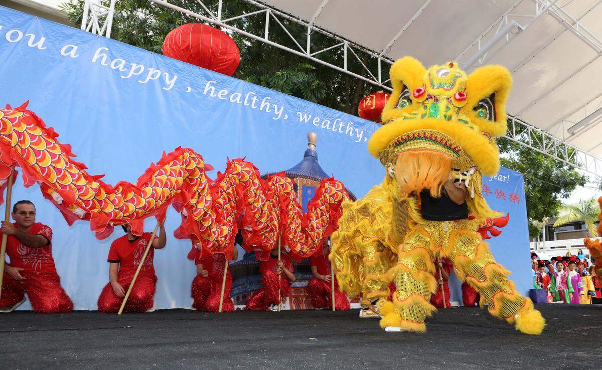 The Chinese New Year Celebration takes place at the Kendall campus of Miami Dade College.