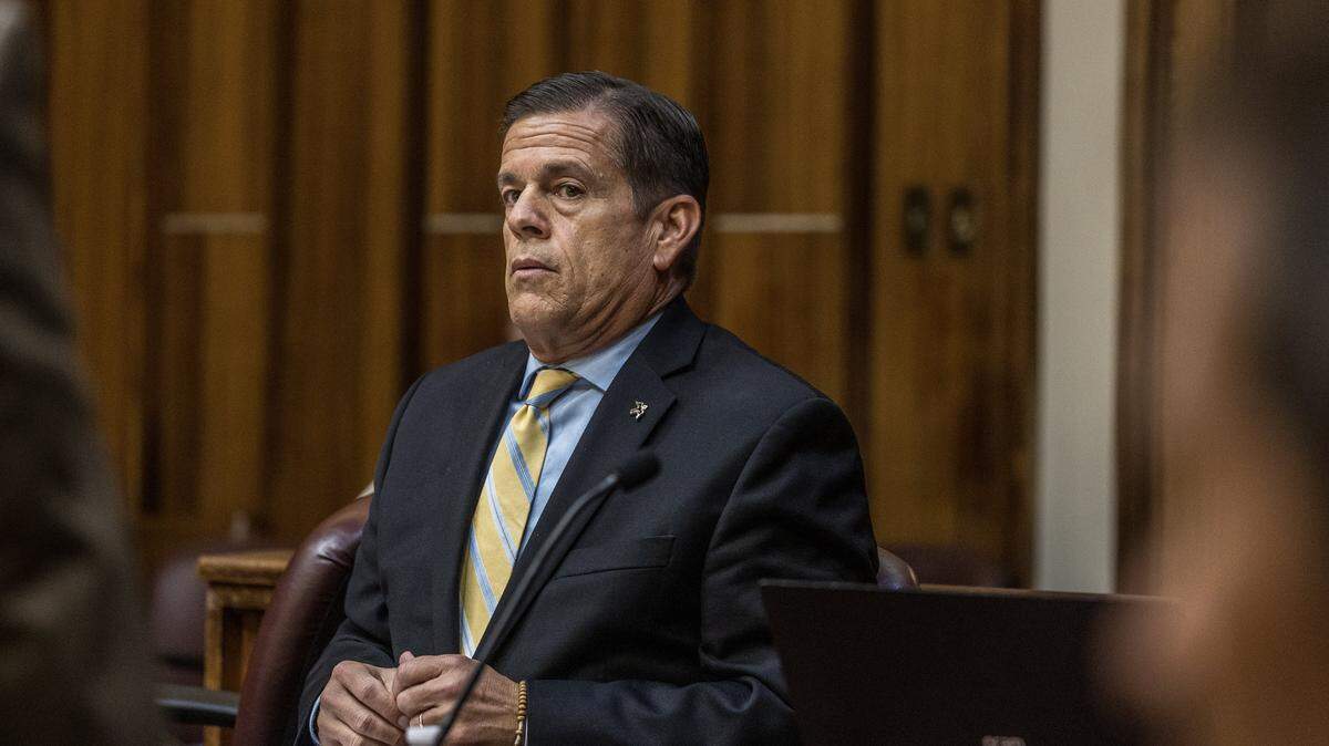Defendant George Pino reacts, during the second day of a motion hearing in front of Judge Marisa Tinkler Mendez, at the Richard E. Gerstein Justice Building in Miami, on Thursday, May 28, 2026.