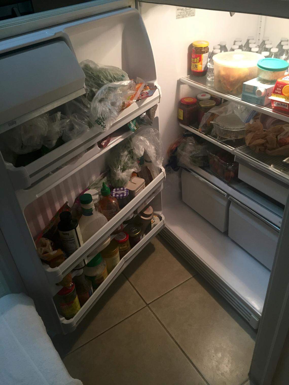 An inspector from the Florida Department of Health photographed the full refrigerator at Orchids of Asia Day Spa in Jupiter in November 2018.