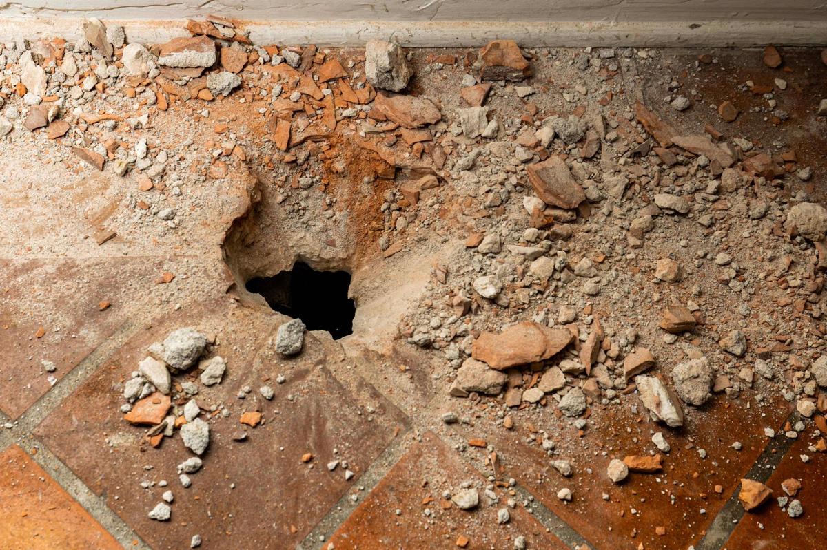 The result of a concrete sample inside the property at 1800 Michigan within the Historic Palm View Neighborhood on Monday, July 14, 2025, in Miami Beach, Fla.