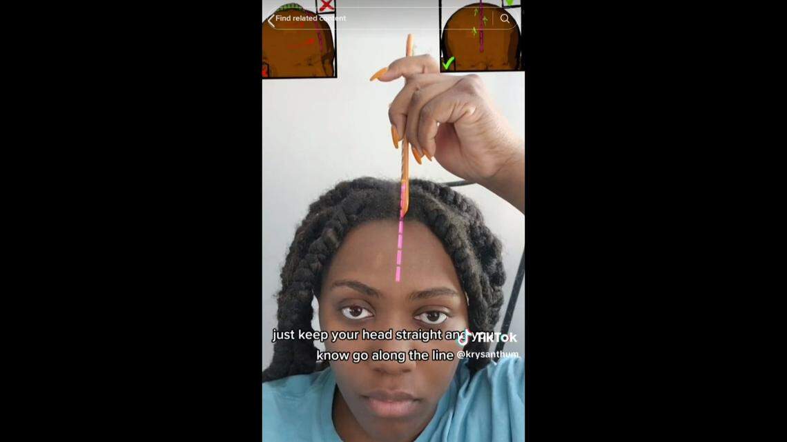 Konnie Wells, a mechanical engineer based in Missouri, created a TikTok filter to help create the perfect middle part.