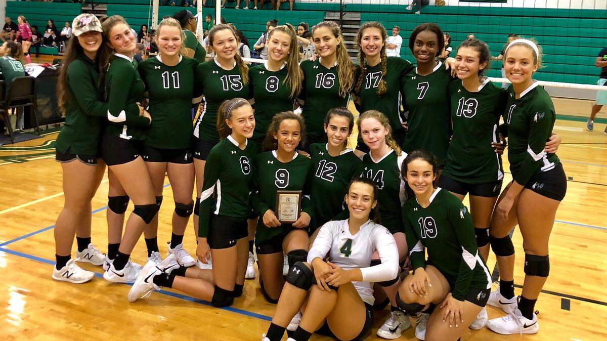The Westminster Christian varsity volleyball team.