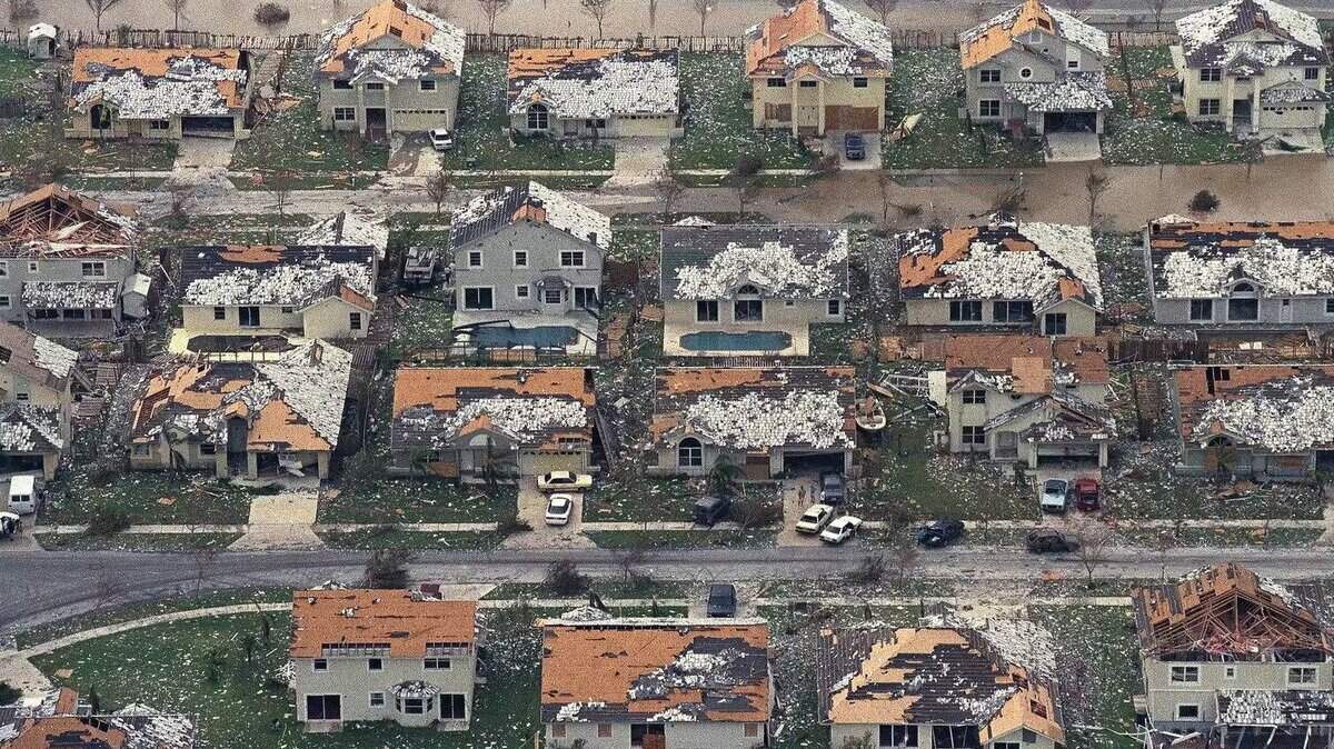 In August 1992, Hurricane Andrew hit South Florida with sustained winds as high as 165 mph.