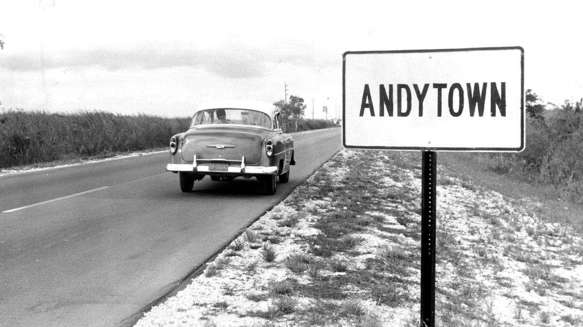 A roadside for Andytown in Broward County.
