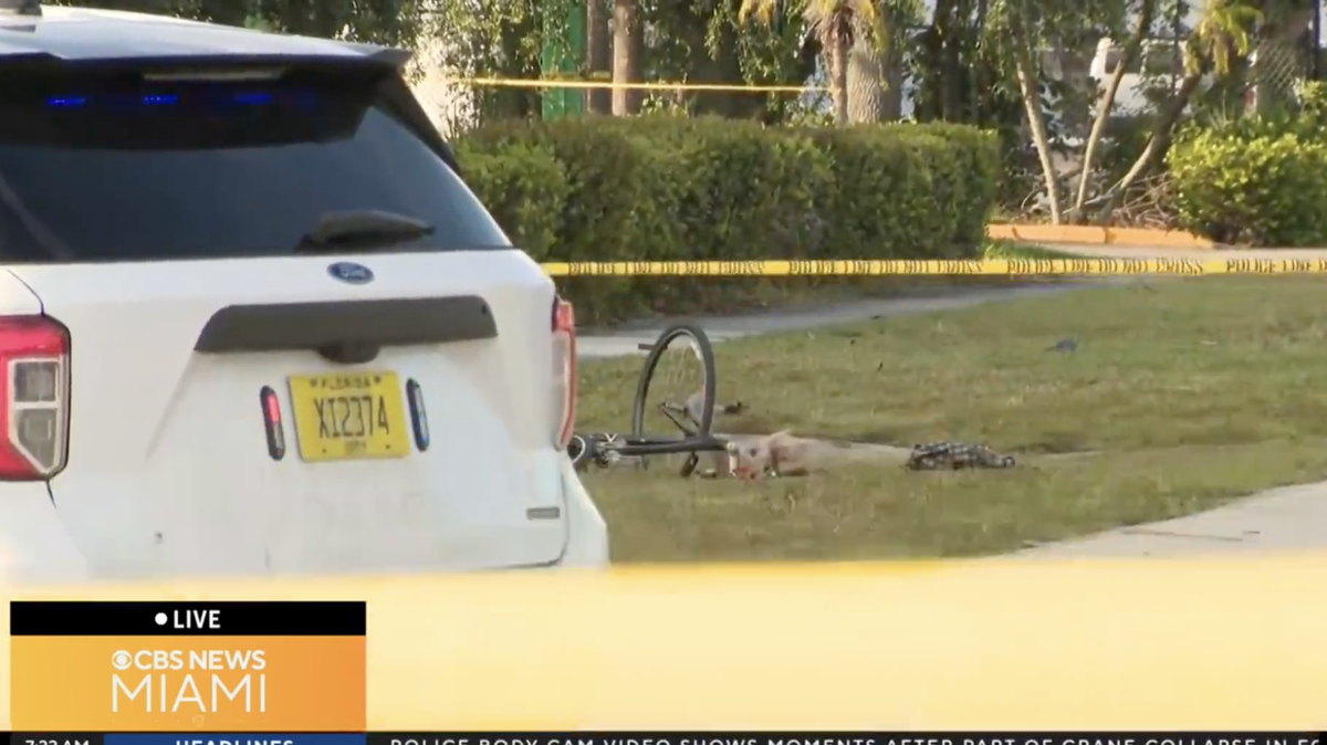 The scene near the intersection of Miami Gardens Drive and U.S. 441. CBSNews Miami.