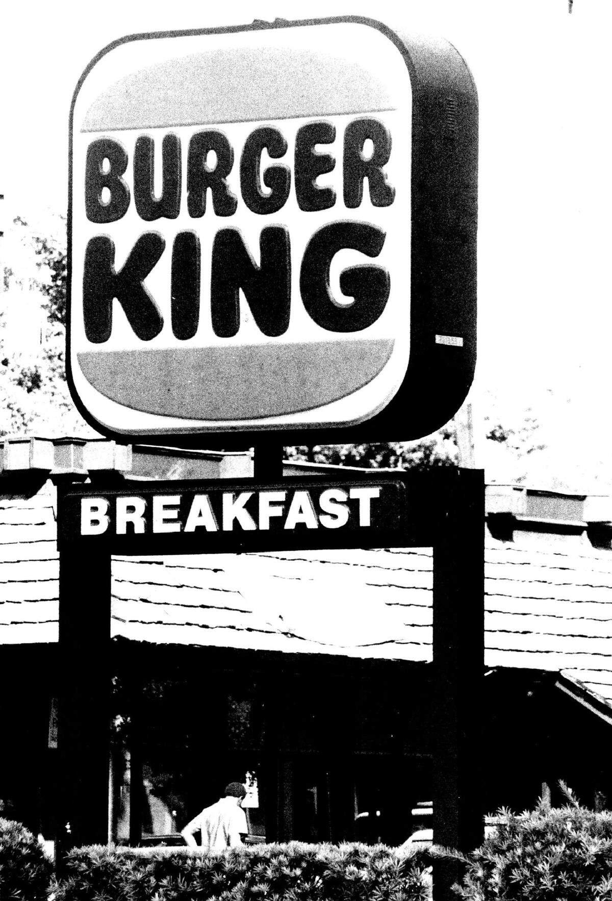 A Burger King sign in 1982.