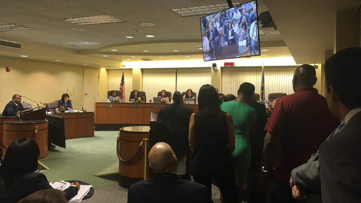 The North Miami Beach commission hears public comment with regard to the removal of the city manager and city attorney.