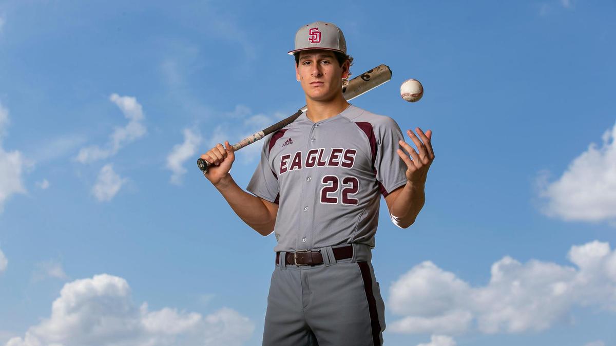 Broward Baseball Player of the Year Roman Anthony, from Marjory Stoneman Douglas High School, is photographed at Brian Piccolo Park in Cooper City, Florida on Friday, May 27, 2022.