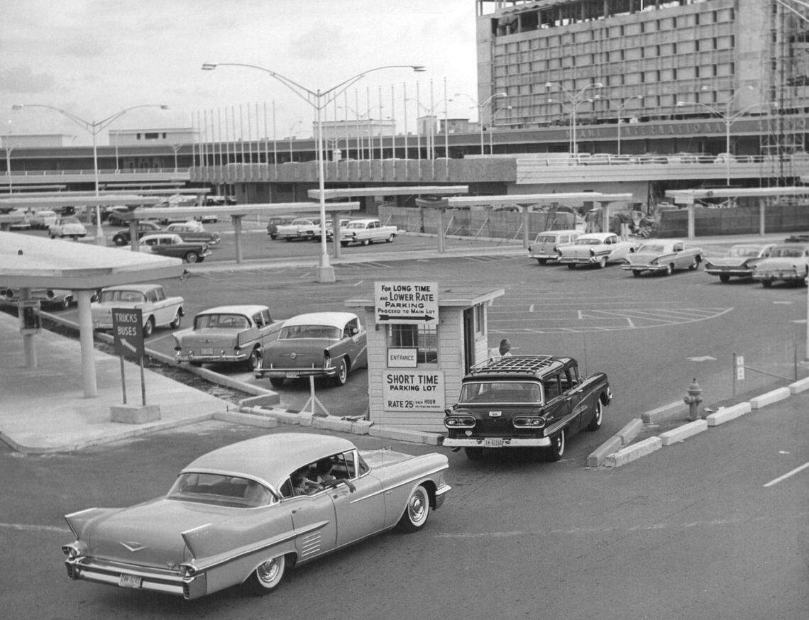 A parking entrance at MIA in 1959.