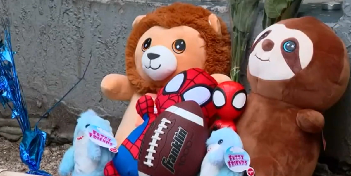 Neighbors left stuffed animals at the home of Antavious Scott, a 9-year-old boy shot and killed in Florida City on Saturday night, Nov. 16, 2024.