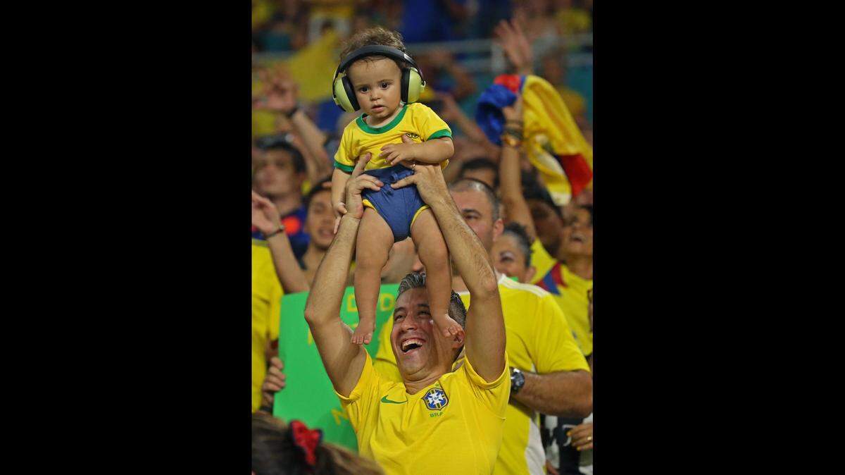 Fans showing their support during the second half of an international friendly soccer match between Brazil against Colombia at Hard Rock Stadium on Friday, September 6, 2019, in Miami Gardens.