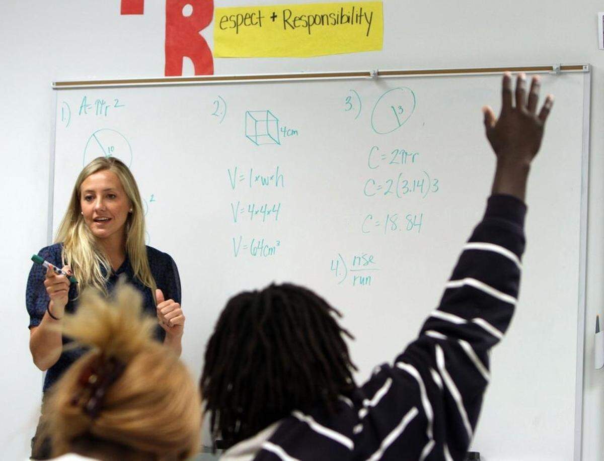 A math class at Miami Central Senior High School