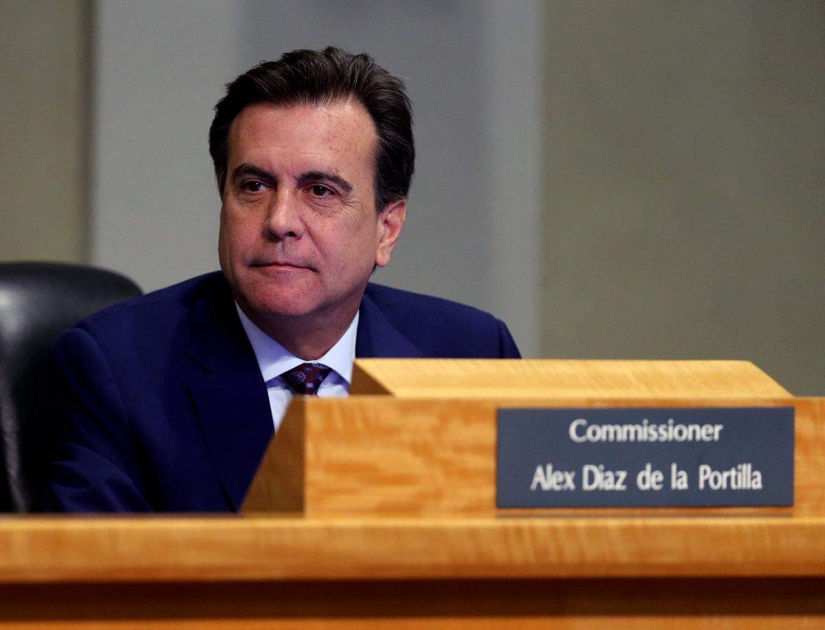 Commissioner Alex Diaz de la Portilla, District 1, at the City of Miami commission meeting in Miami, Florida, Thursday, January, 9, 2020.
