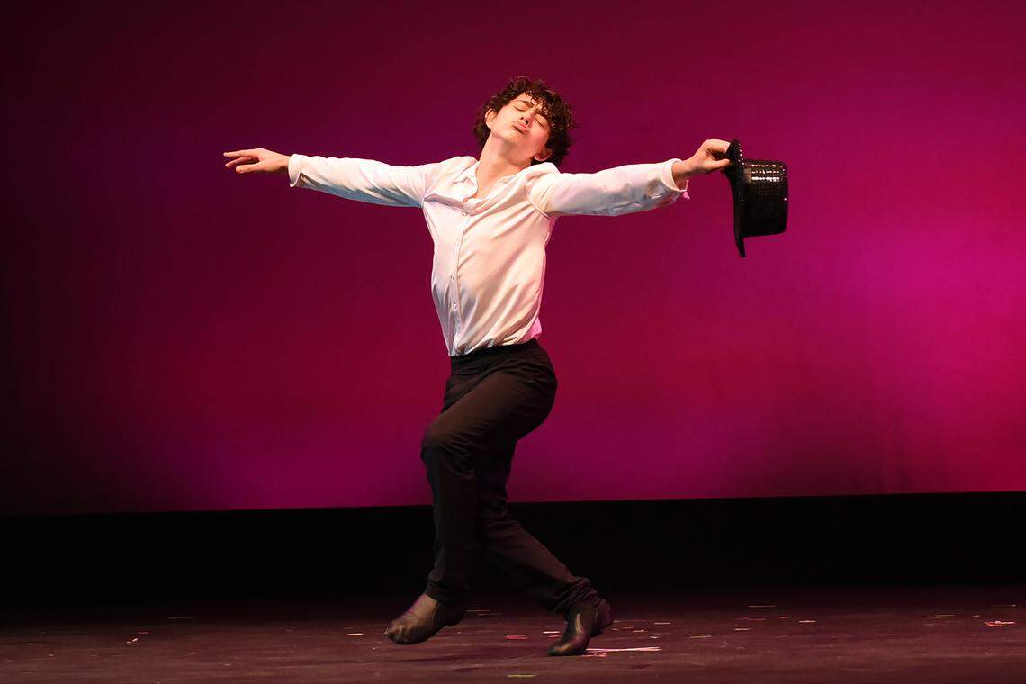 These are the “Dancin’ Fool” moves that propelled Tamerlan Guliyev, 14, from New World School of the Arts, to victories in the Individual Dance and Overall Grand Prize winner at the 2025 15th annual Young Talent Big Dreams at the Miracle Theatre in Coral Gables on May 10, 2025.
