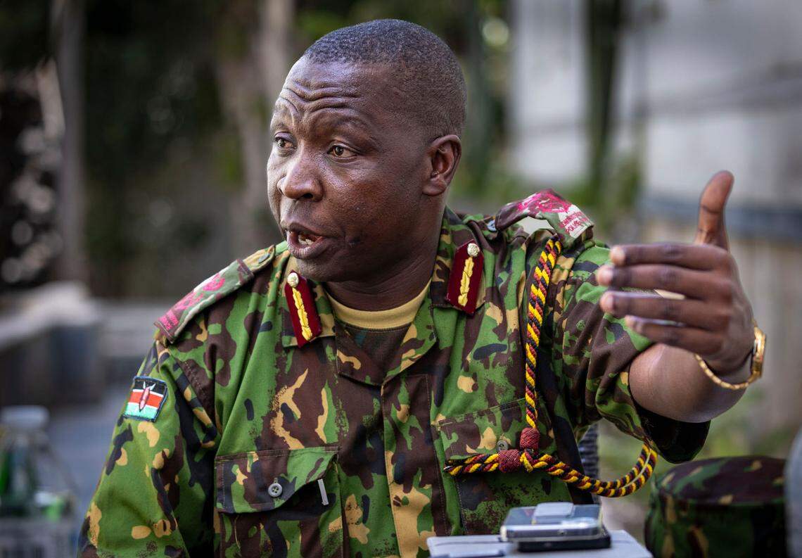 Godfrey Otunge, the commmander of the Kenya-led Multinational Security Support mission forces in Haiti