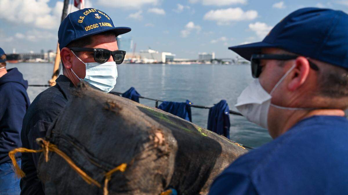 The U.S. Coast Guard offloads $73M in cocaine at Port Everglades after Cutter Tahoma seizes 10K pounds of drugs near Ecuador waters.