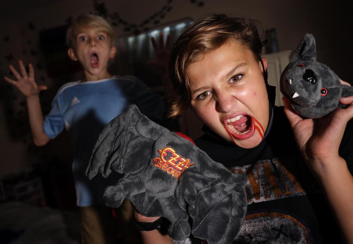 Ozzy Osborne plush bat with removable head