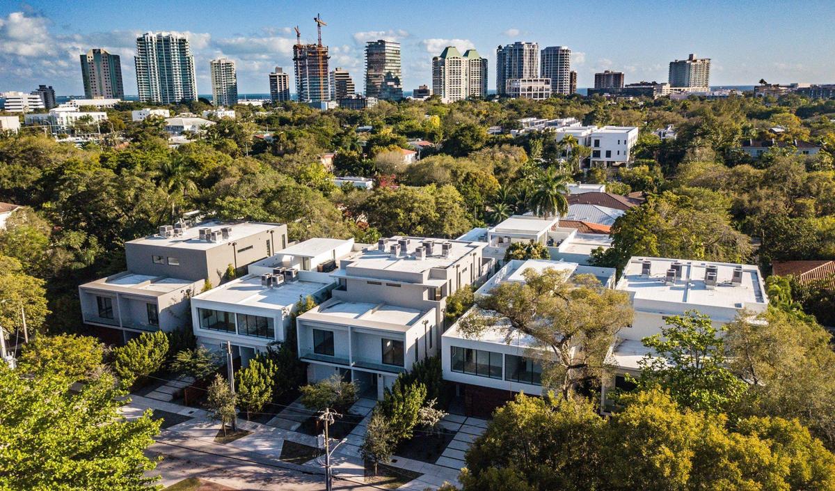 Townhouses built by developer Doug Cox along the 2900 block of Coconut Avenue in Coconut Grove. T