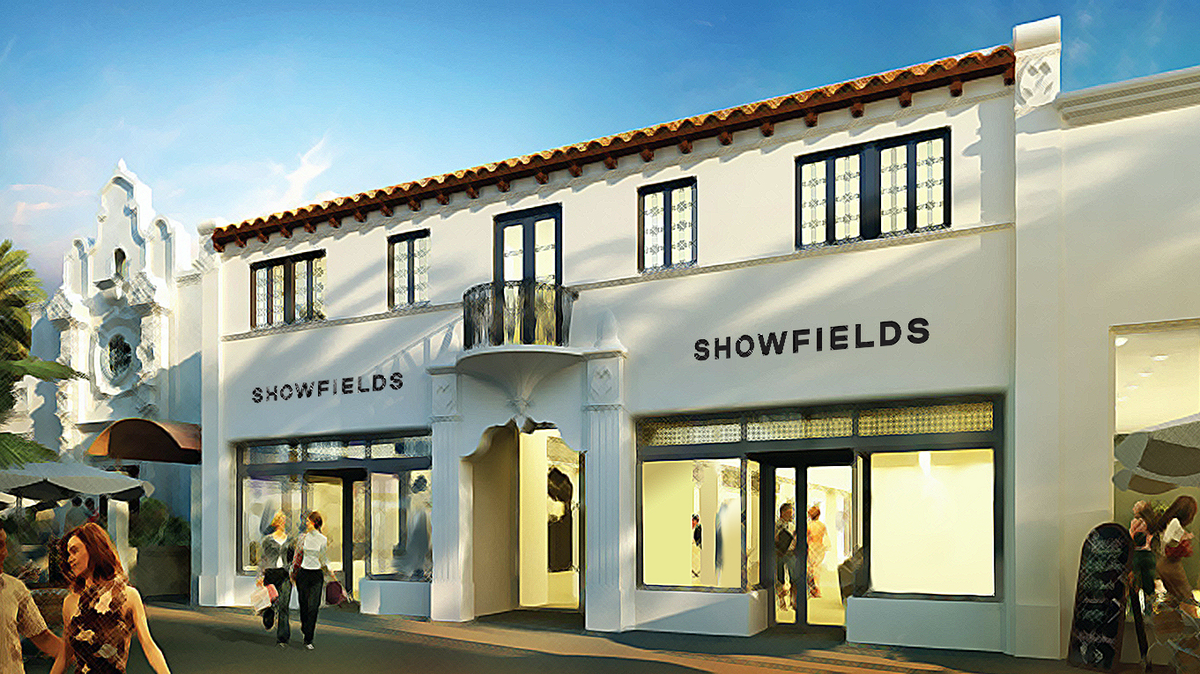 Architectural rendering of the Showfields store at 530 Lincoln Road scheduled to open in May.