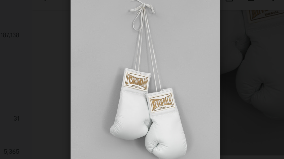 Gary Simmons. Everforward…, 1993. Leather, metallic gold, satin, and laces. Dimensions variable; approx 26 x 16 x 5 in. Edition of 20. CollectionWalker Art Center, Minneapolis;anonymous gift, 2001.© Gary Simmons
