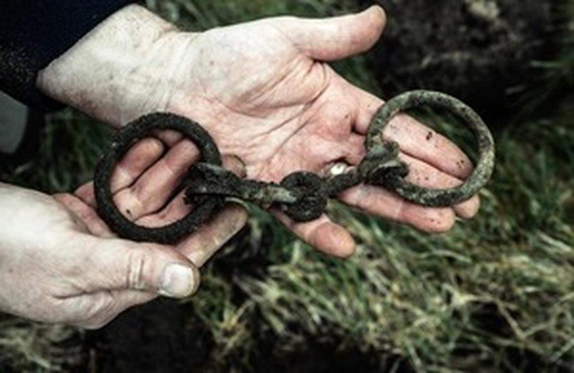 A 2,000-year-old horse bridle and bit was among the ancient finds made by veterans on the base.