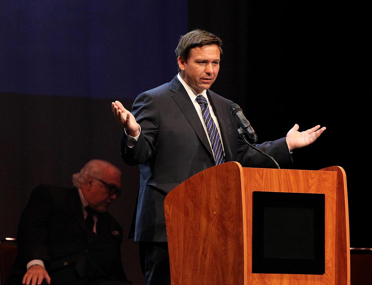GOP gubernatorial candidate Ron DeSantis speaks during a campaign event presented  by the Cuban exile organization Inspire America Foundation, at the Manuel Artime Theater in Little Havana in Miami on Sept. 6, 2018.